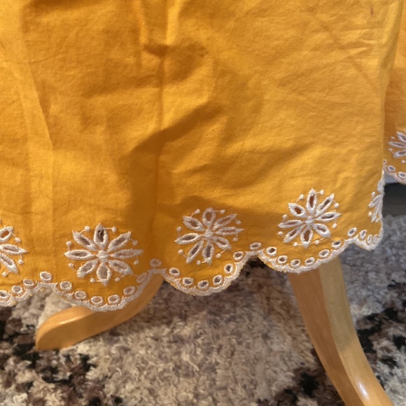 NWT J Crew Factory Orange Ruffed Midi Dress - Picture 5 of 5